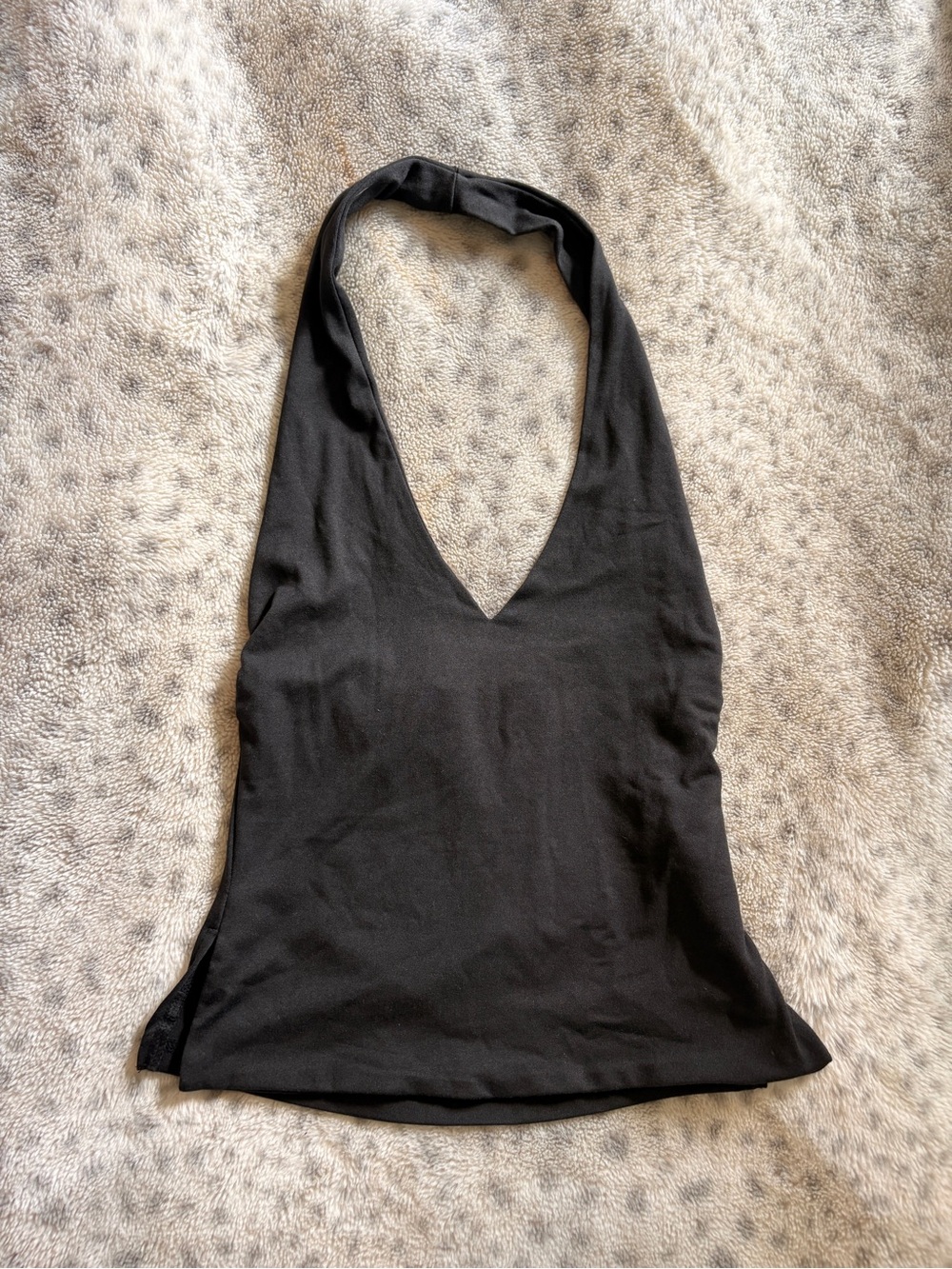 SHEIN Black Halter V-Neck Camisole